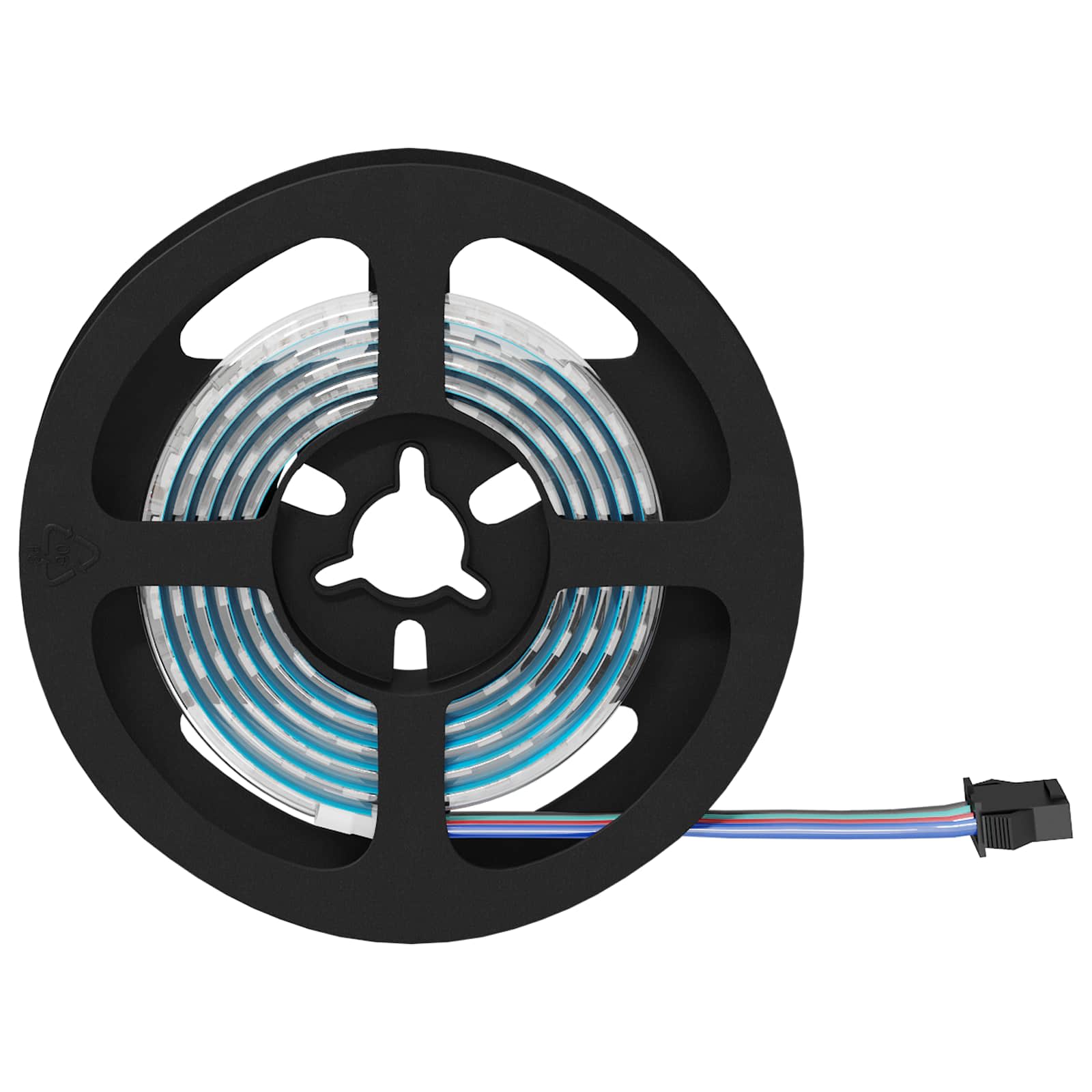 LED Band 2 Pcs Svart och Transparent 1200 Mm Koppar och Plast