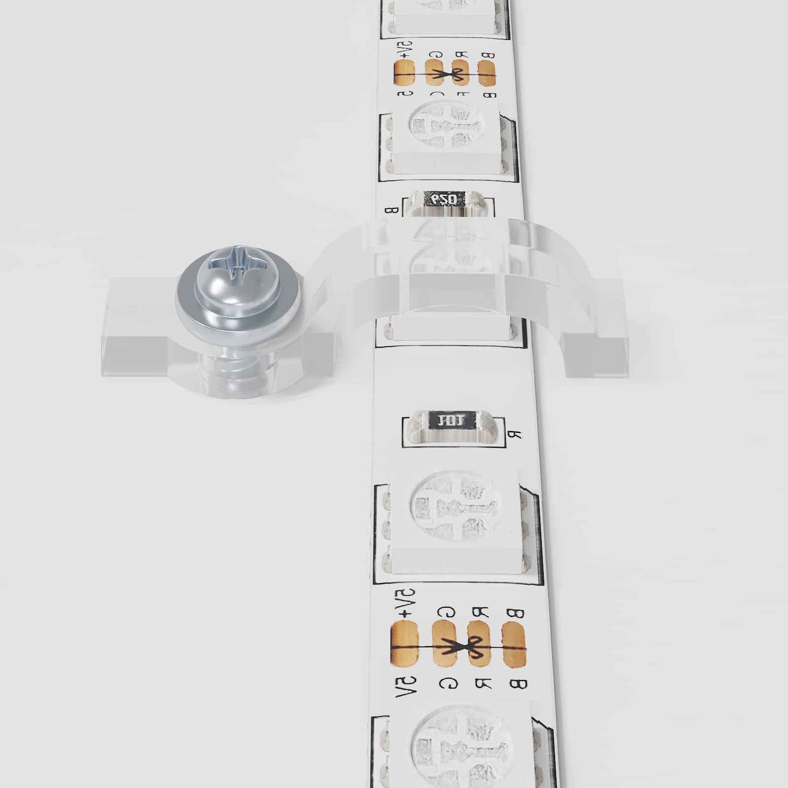 LED Band 2 Pcs Svart och Transparent 1200 Mm Koppar och Plast