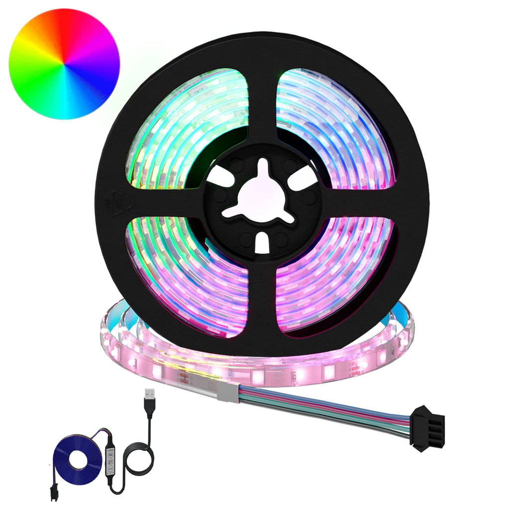 LED Band 2 Pcs Svart och Transparent 1700 Mm Koppar och Plast