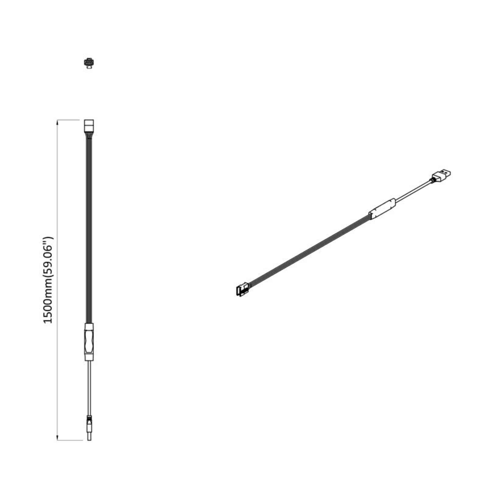 LED Band 2 Pcs Svart och Transparent 4700 Mm Koppar och Plast