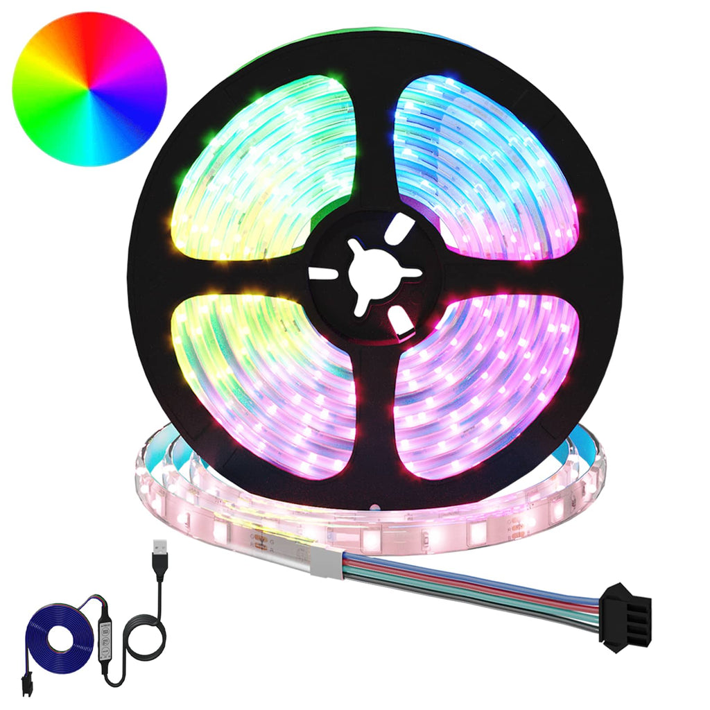 LED Band 2 Pcs Svart och Transparent 5100 Mm Koppar och Plast