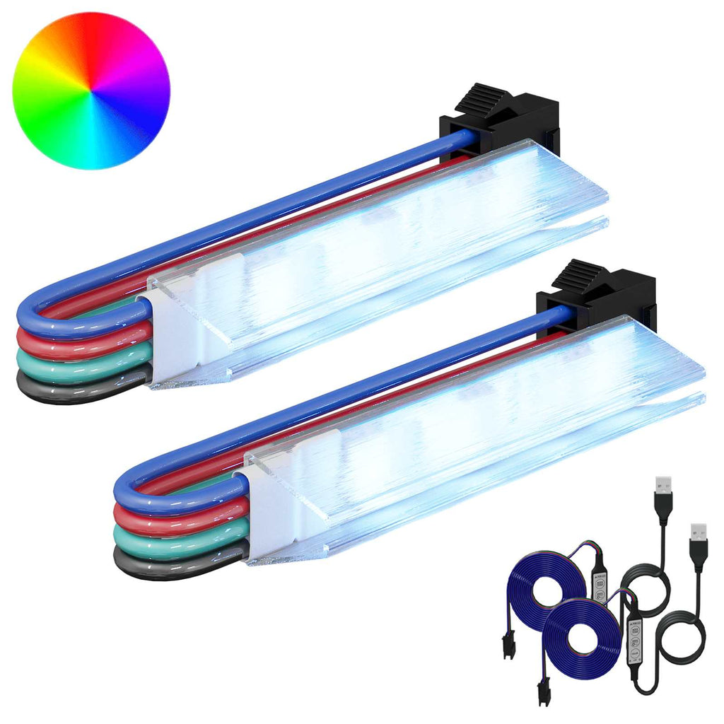 LED Band 2 Pcs Svart och Vitt 1745 Mm Koppar och Plast