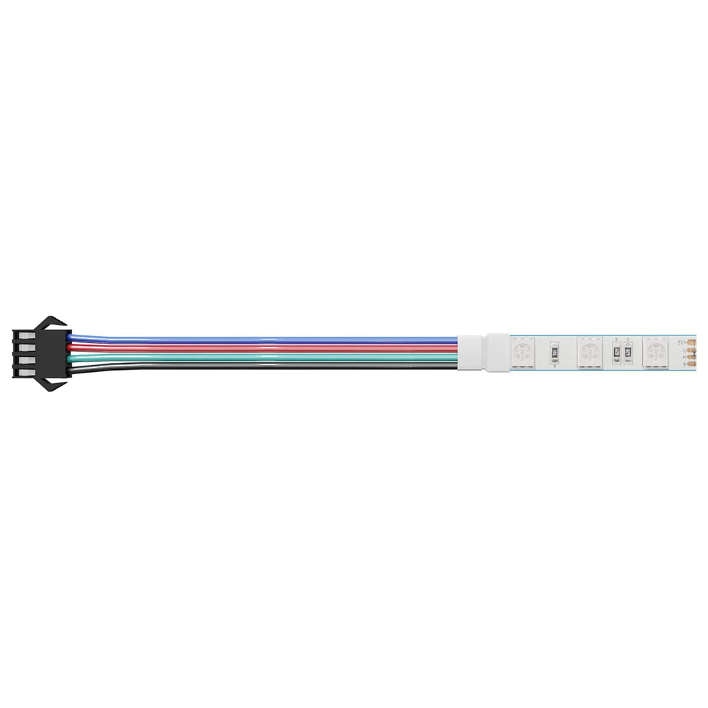 LED Band 2 Pcs Svart och Multicolor 1745 Mm Koppar och Plast