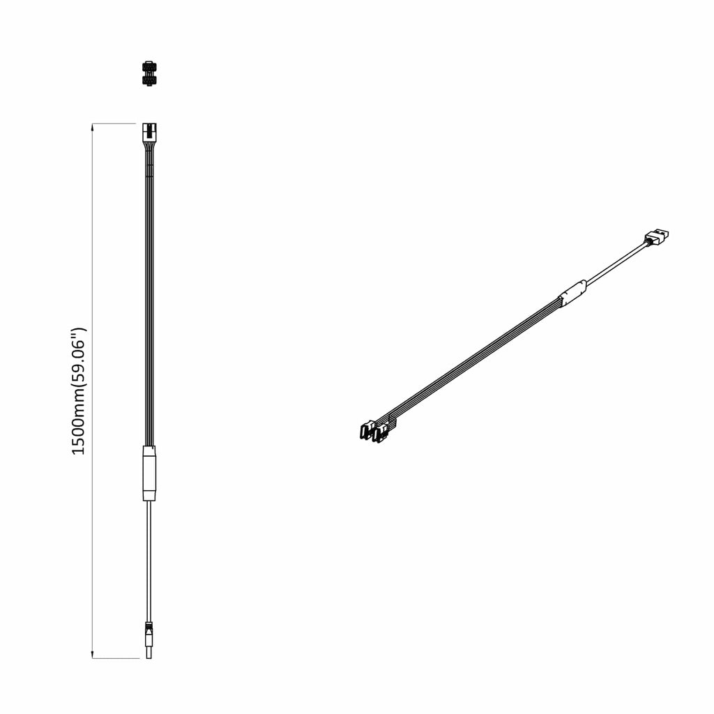 LED Band 2 Pcs Svart och Multicolor 1745 Mm Koppar och Plast