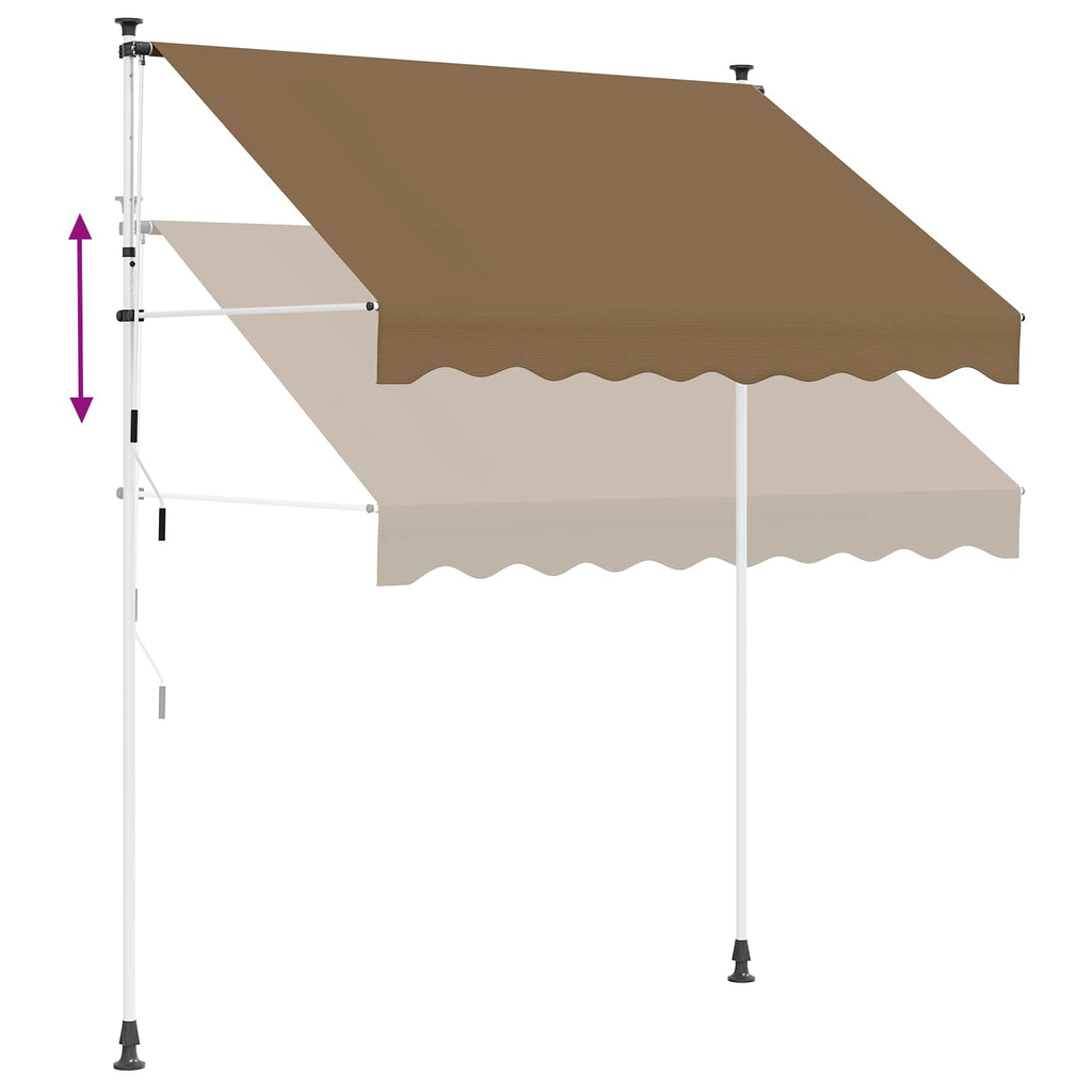 Manuell Utdragbar Markis Taupe 300 cm
