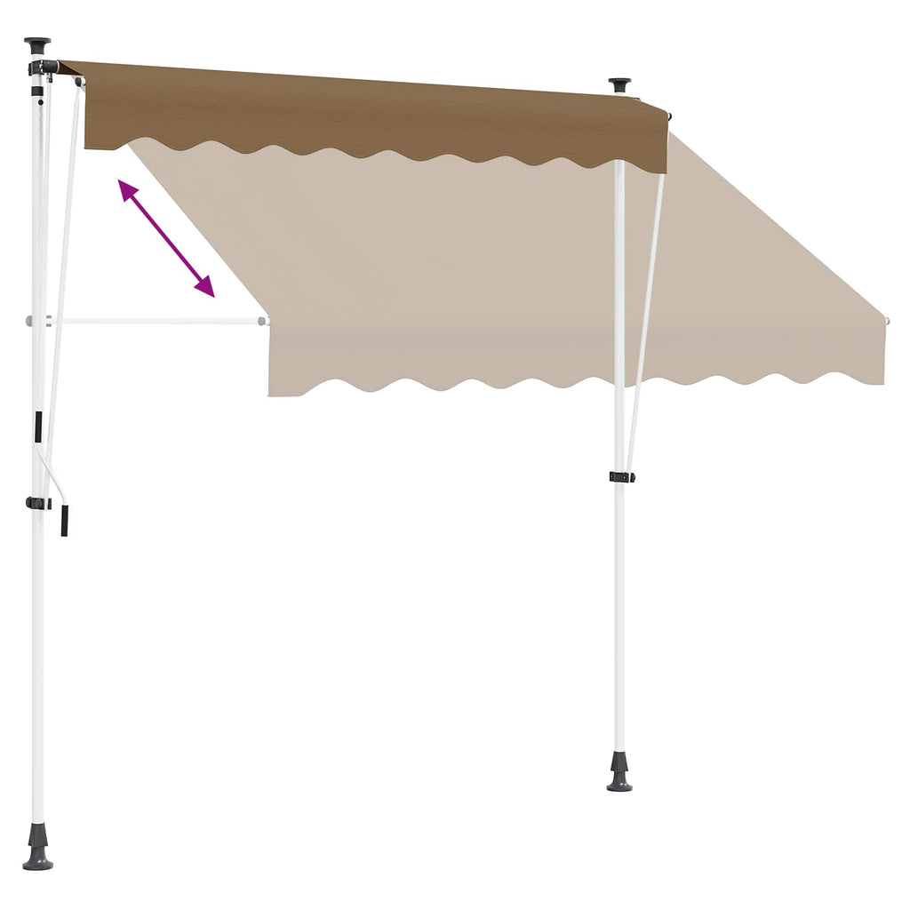Manuell Utdragbar Markis Taupe 300 cm