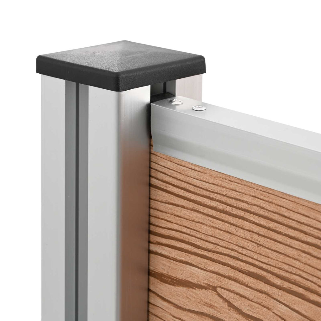 Skräpkorgstaket Aluminium och WPC