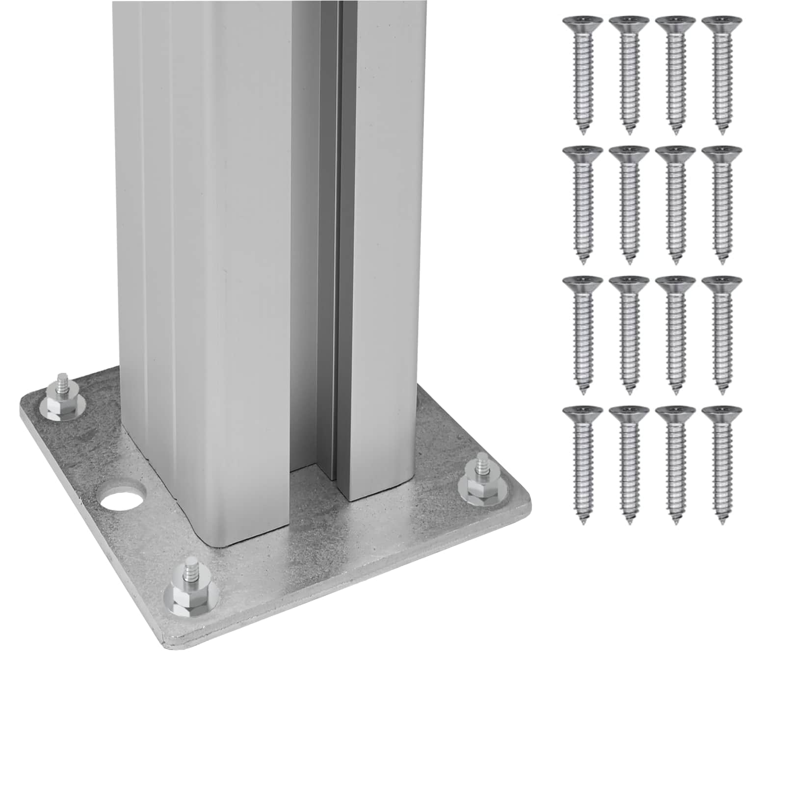 Skräpkorgstaket Aluminium och WPC
