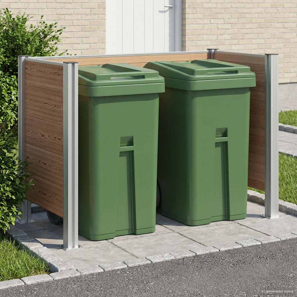 Skräpkorgstaket Aluminium och WPC