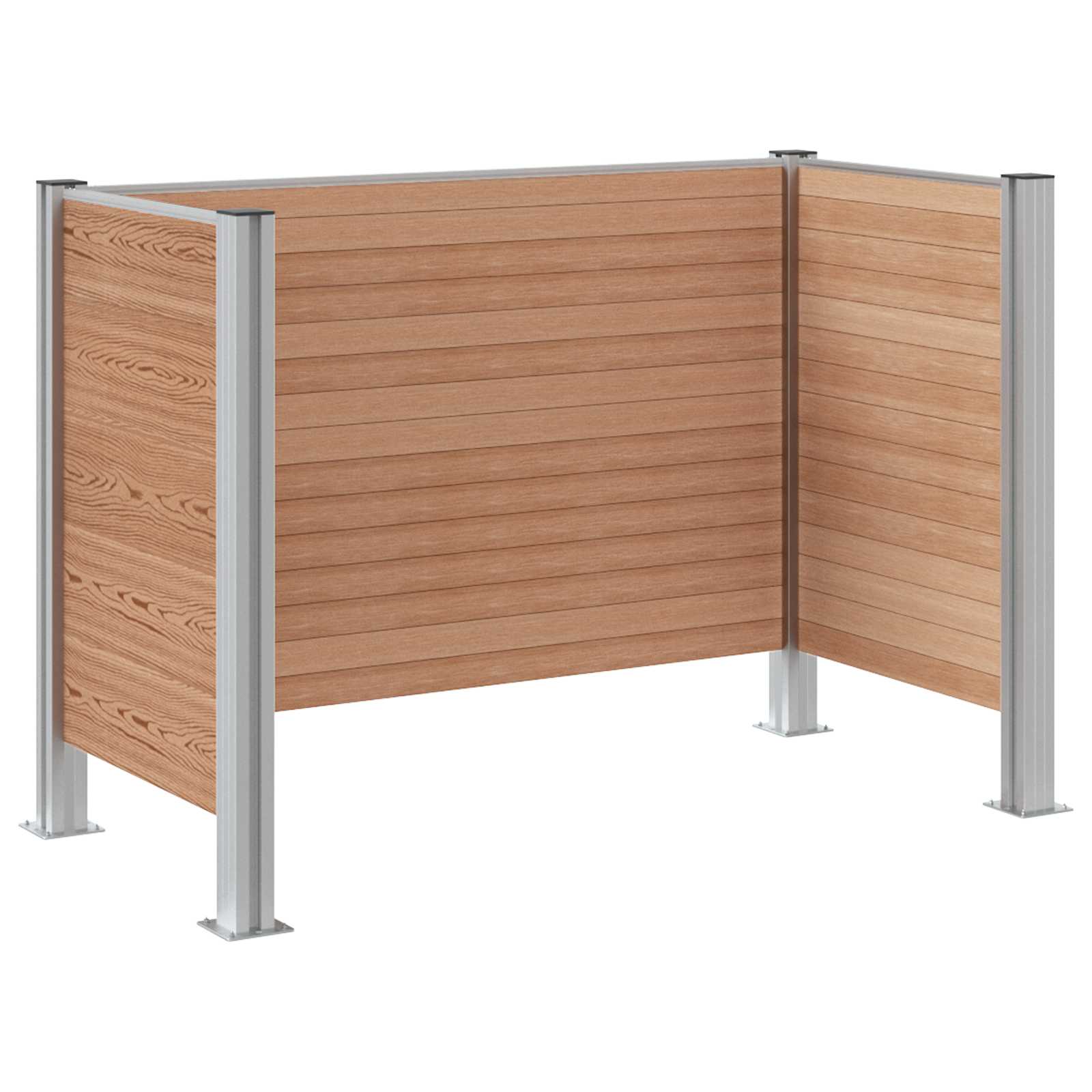 Skräpkorgstaket Aluminium och WPC