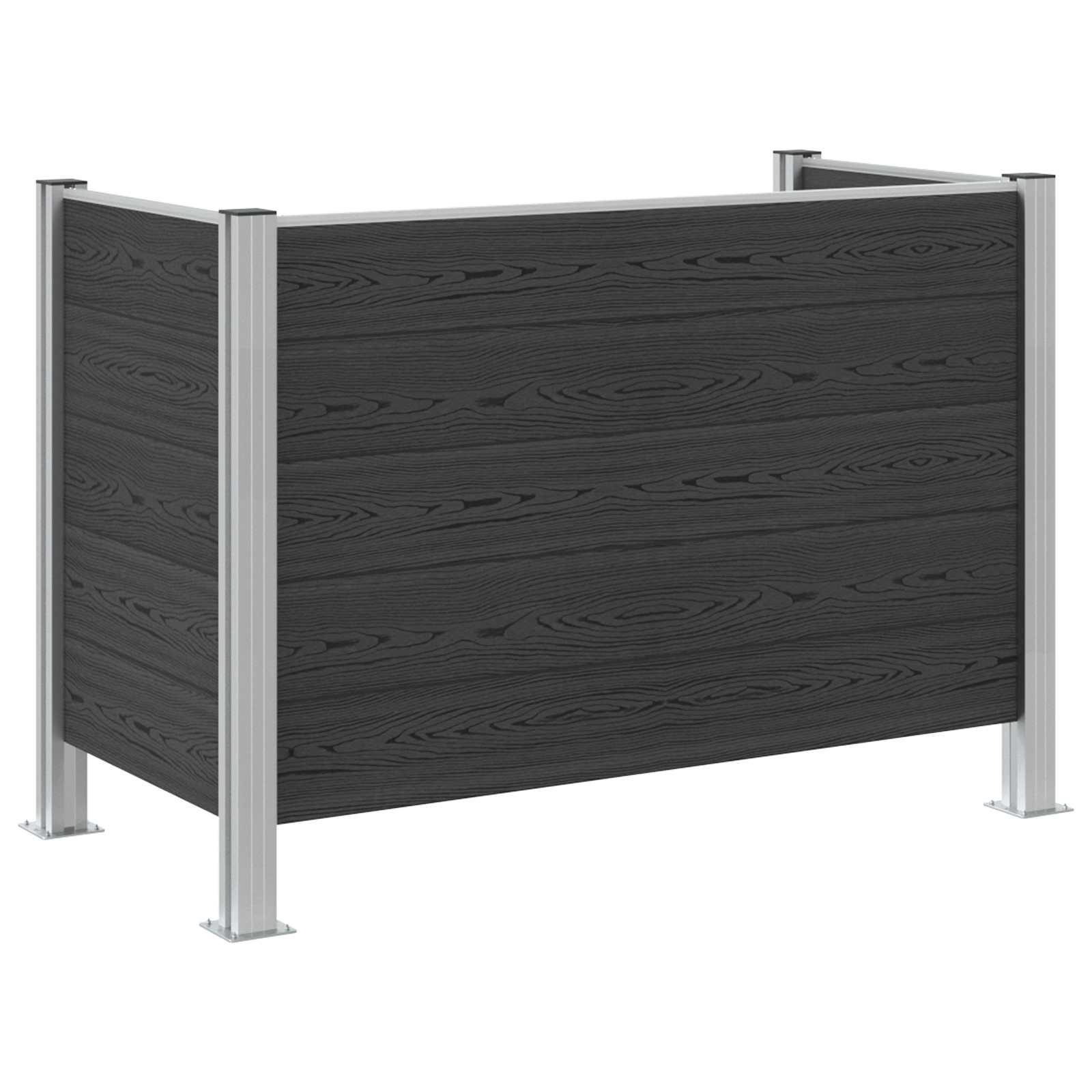 Skräpkorgstaket Aluminium och WPC