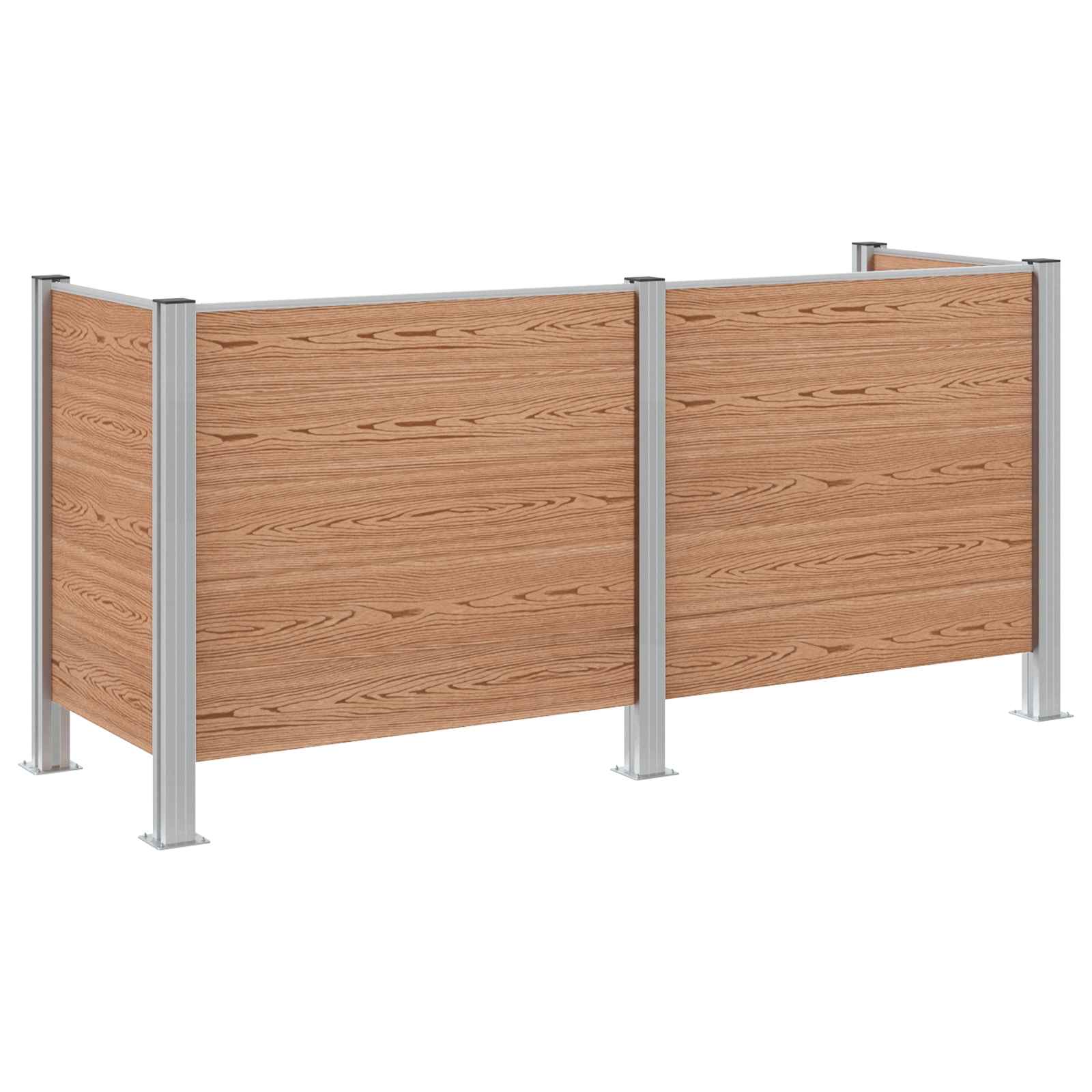 Skräpkorgstaket Aluminium och WPC