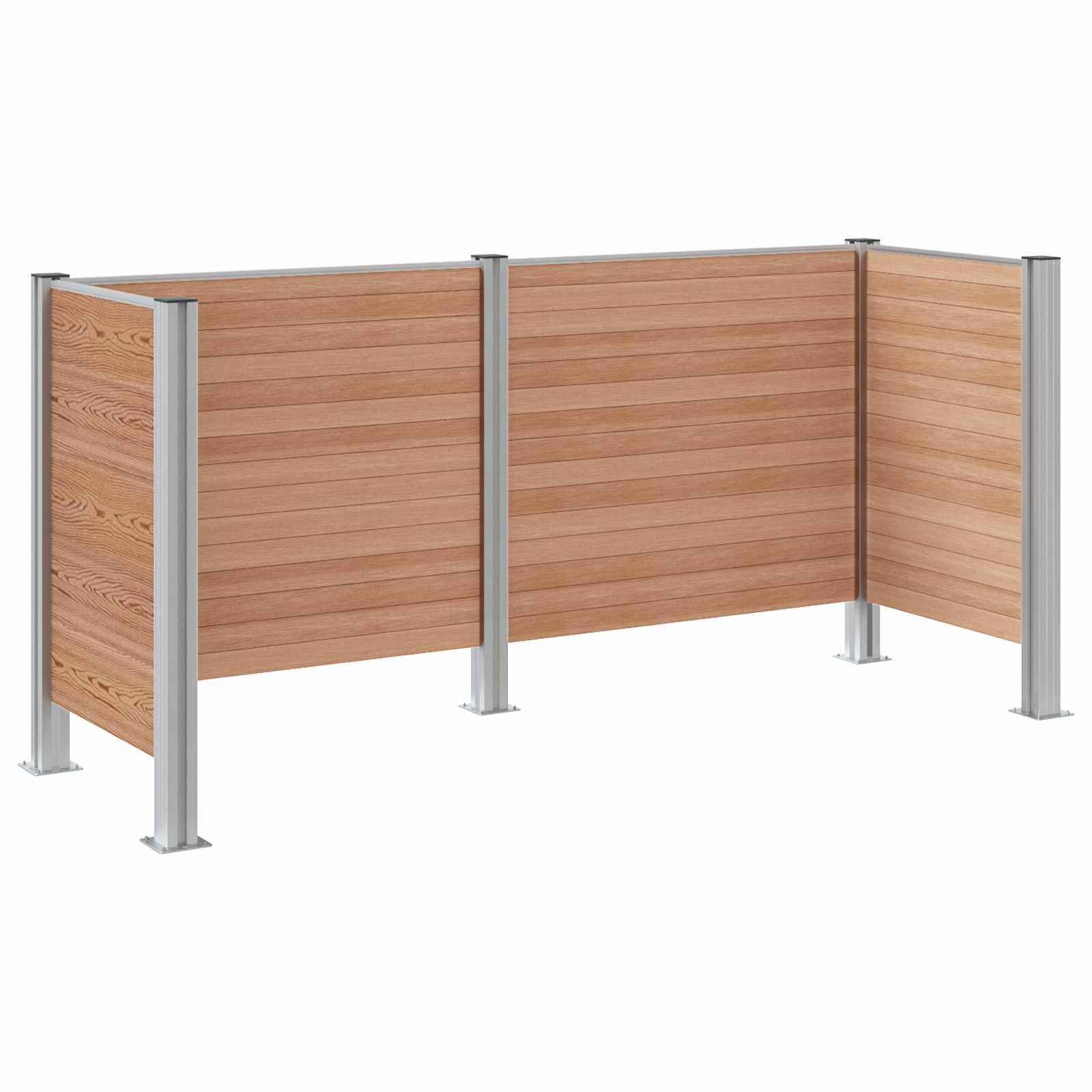 Skräpkorgstaket Aluminium och WPC