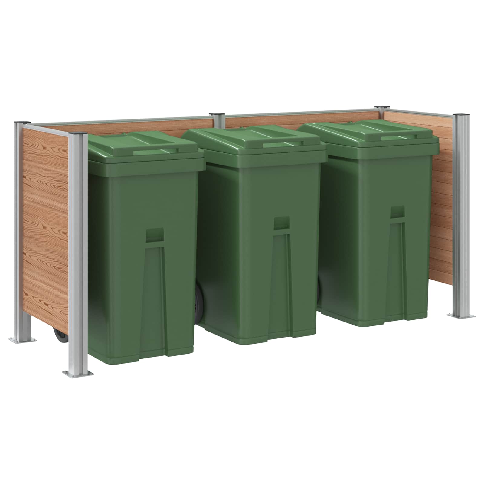 Skräpkorgstaket Aluminium och WPC