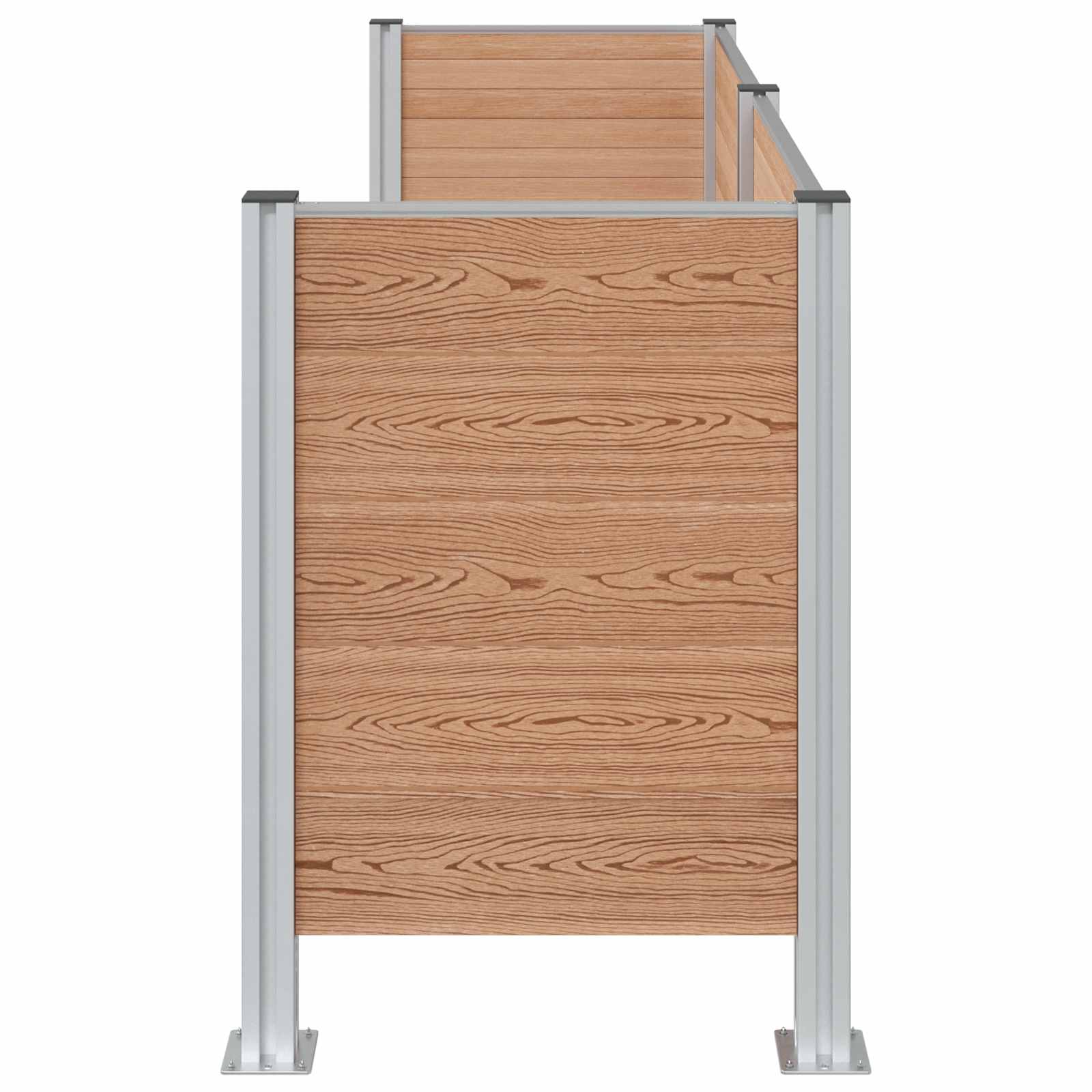 Skräpkorgstaket Aluminium och WPC