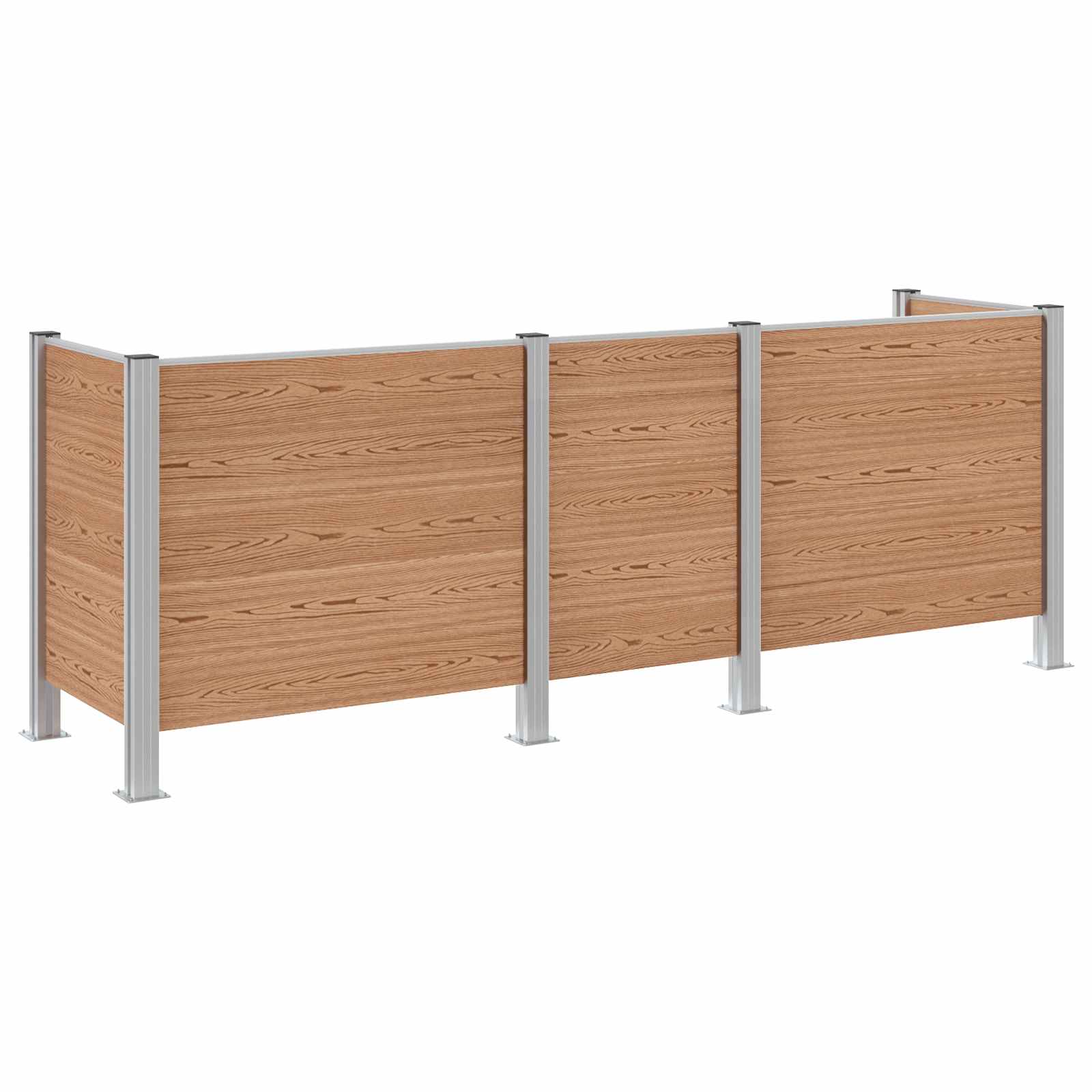 Skräpkorgstaket Aluminium och WPC