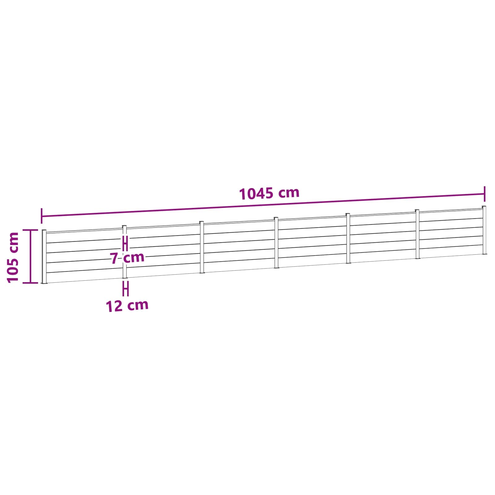 Stängselpanel 2 Pcs WPC och Aluminium Brun