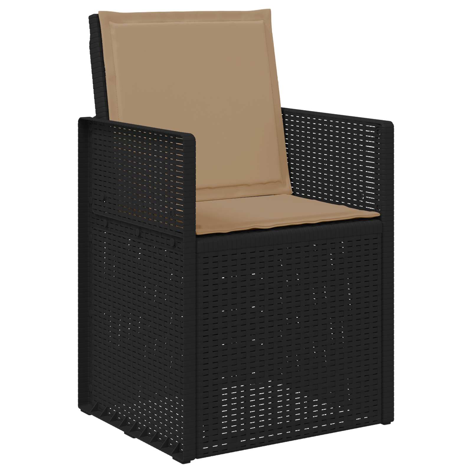 Trädgårdsmöbelset med Kudde 3 Pcs och Taupe PP