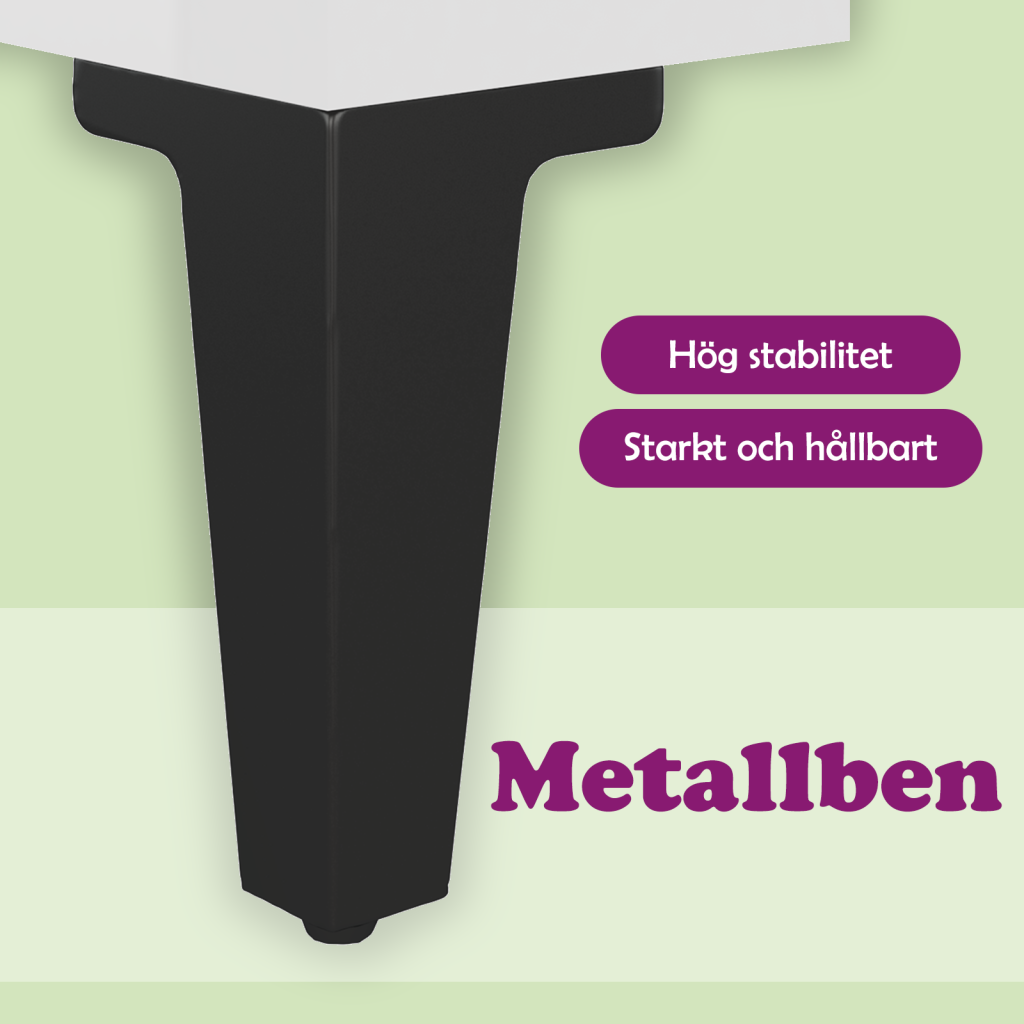 Skrivbord högglans konstruerat trä